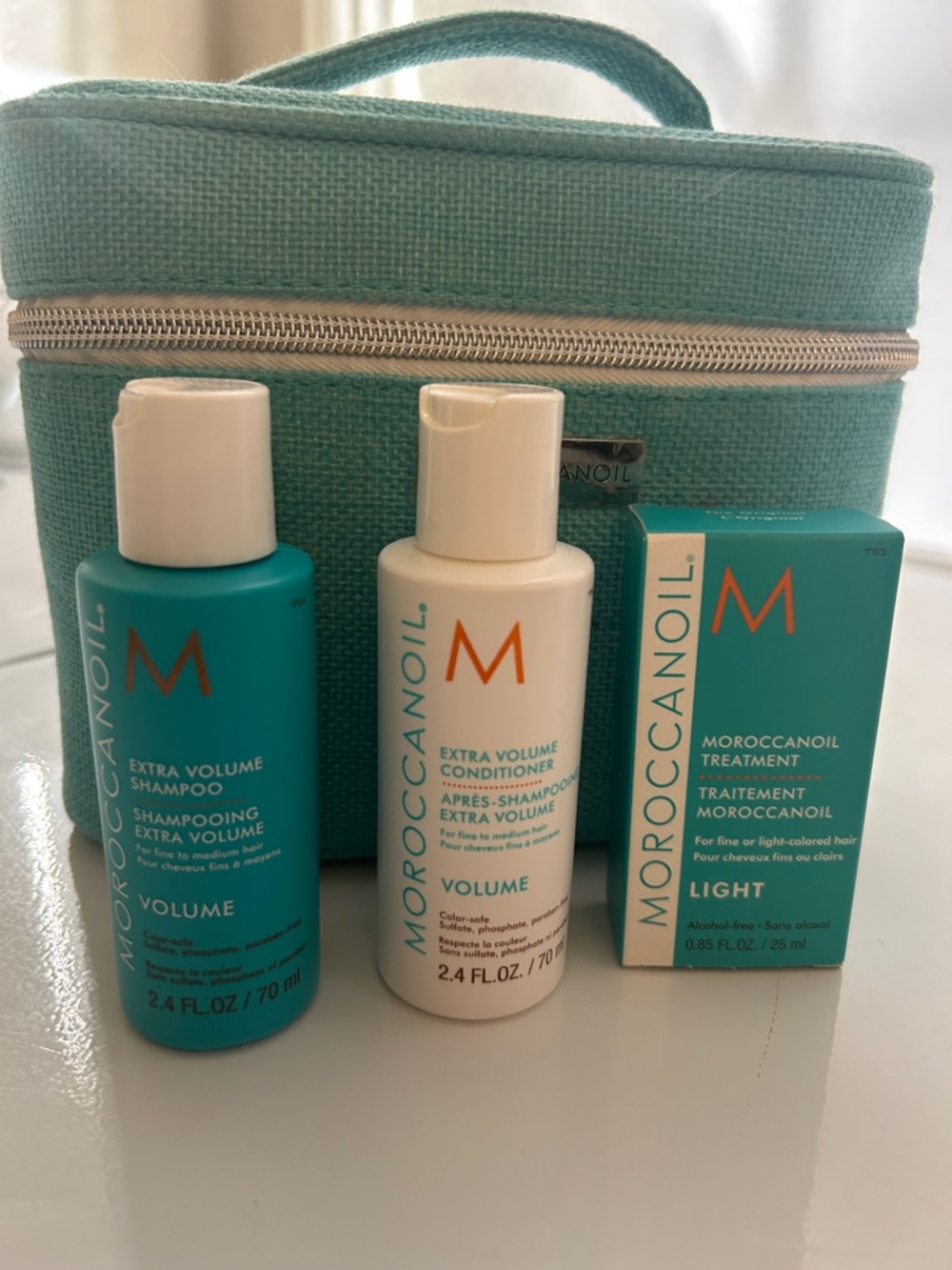 Moroccanoil Extra Volume Travel Set - Teal & White